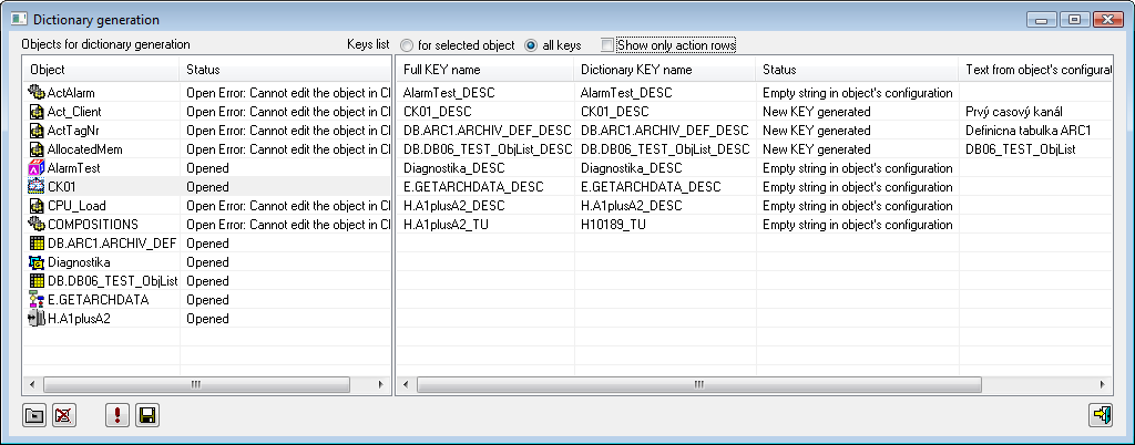 Generating the dictionary Generating the dictionary