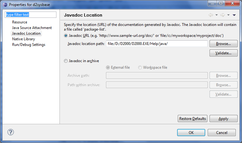 Setting the path to directory