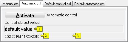 Automatic control tab