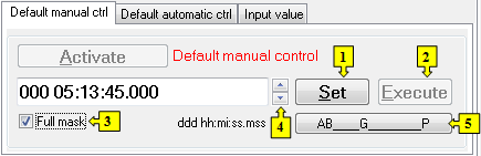 Default manual control tab