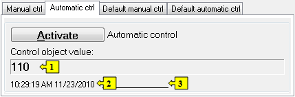 Automatic control tab