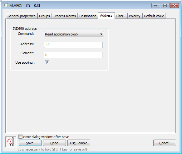 I/O tag configuration
