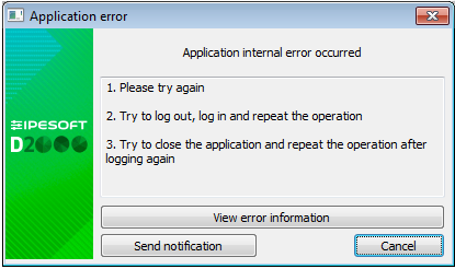 Error message