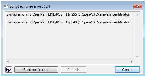 Zobrazenie podrobností o chybách