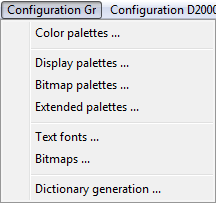 Configuration menu Configuration menu