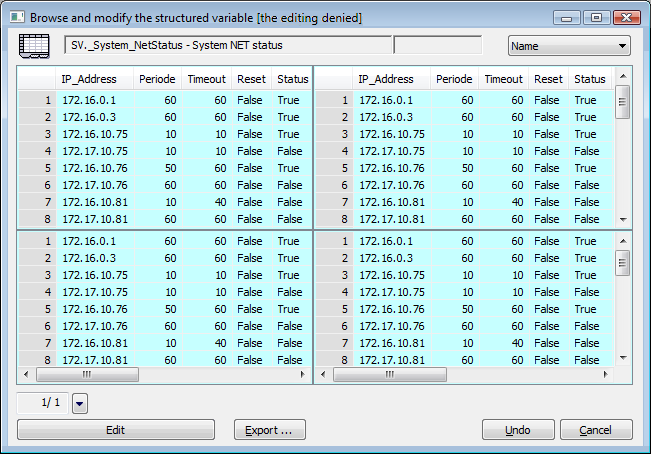 Example - Editing a structure
