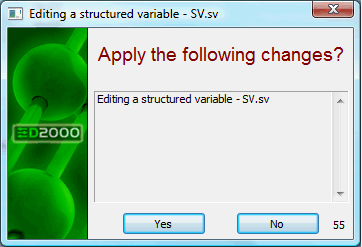 Potvrdenie pre uloženie zmien