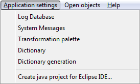 Application settings
