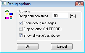 Debug options Debug options