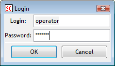 Log on to server (D2000 auth.)