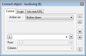 Connect object palette - Control tab Connect object palette - Control tab