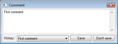 Comment in D2000 CNF