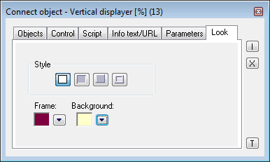 Connect object palette - Look tab Connect object palette - Look tab