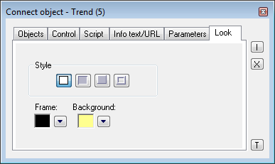 Connect object palette - Look tab
