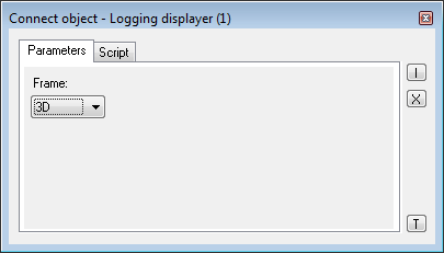 Connect object palette - Parameters tab Connect object palette - Parameters tab