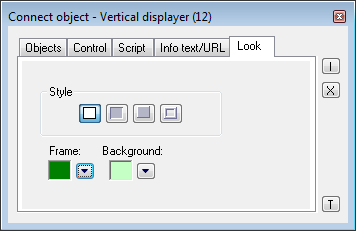 Connect object palette - Look tab