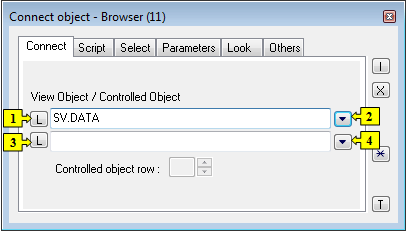 Connect object palette