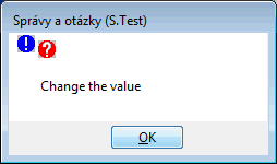 Message action dialog