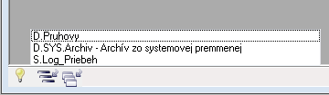 List of windows minimized in D2000 HI