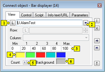 Connect object palette - View tab