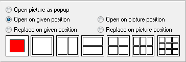 Defining of picture position on HI desktop