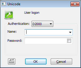 Logon dialog box